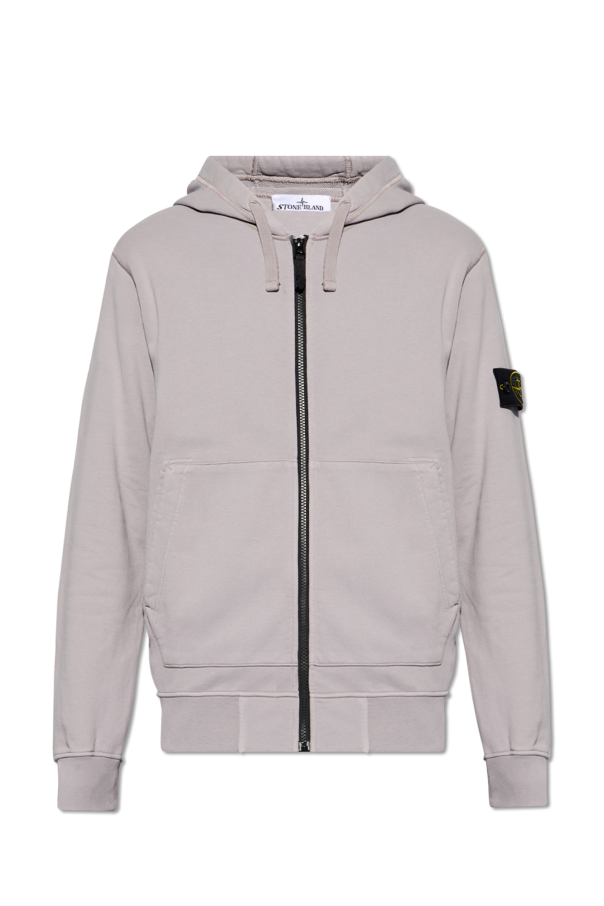 STONE ｜HOODIES/ZIP-UPS (77196012A V2036) Stone Island - Garment-Dyed Logo-Appliquéd Cotton-Jersey Zip